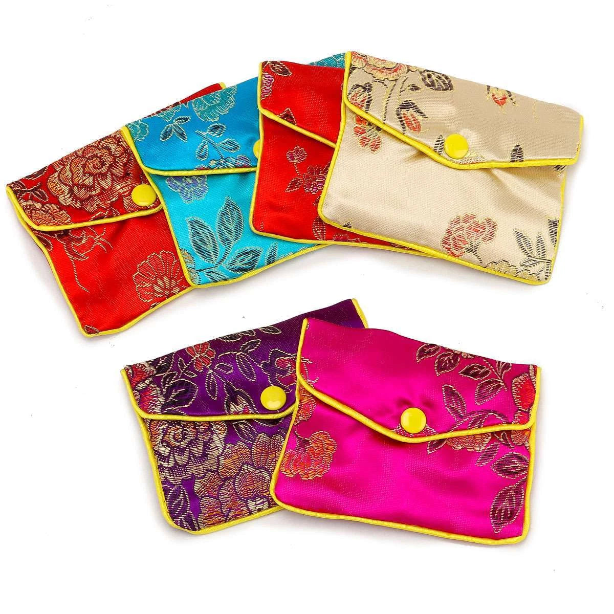 12Pcs Fancy Silk Chinese Jewelry Storage Purse Pouches Zipper Gift Bags Pouch US | eBay