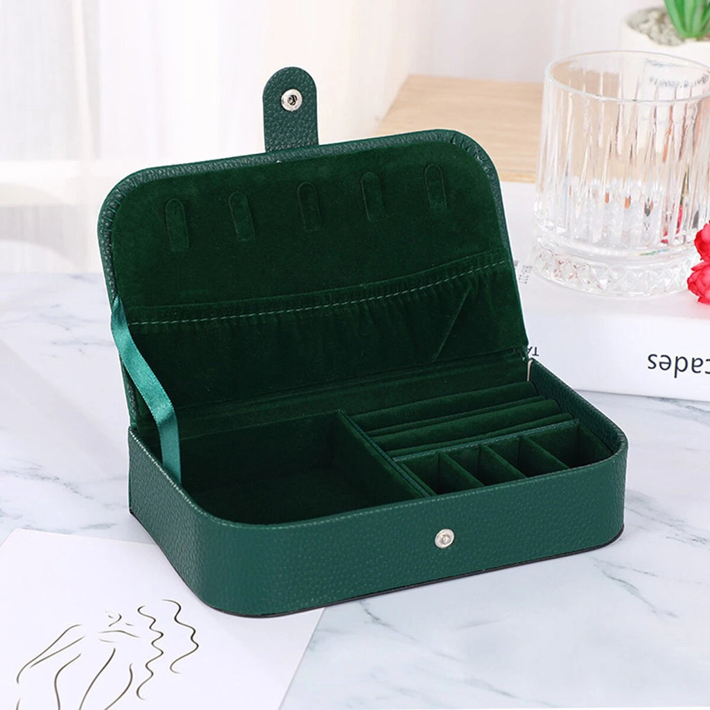 Portable Jewellery Box Organizer Leather Jewelry Storage Case Travel | eBay