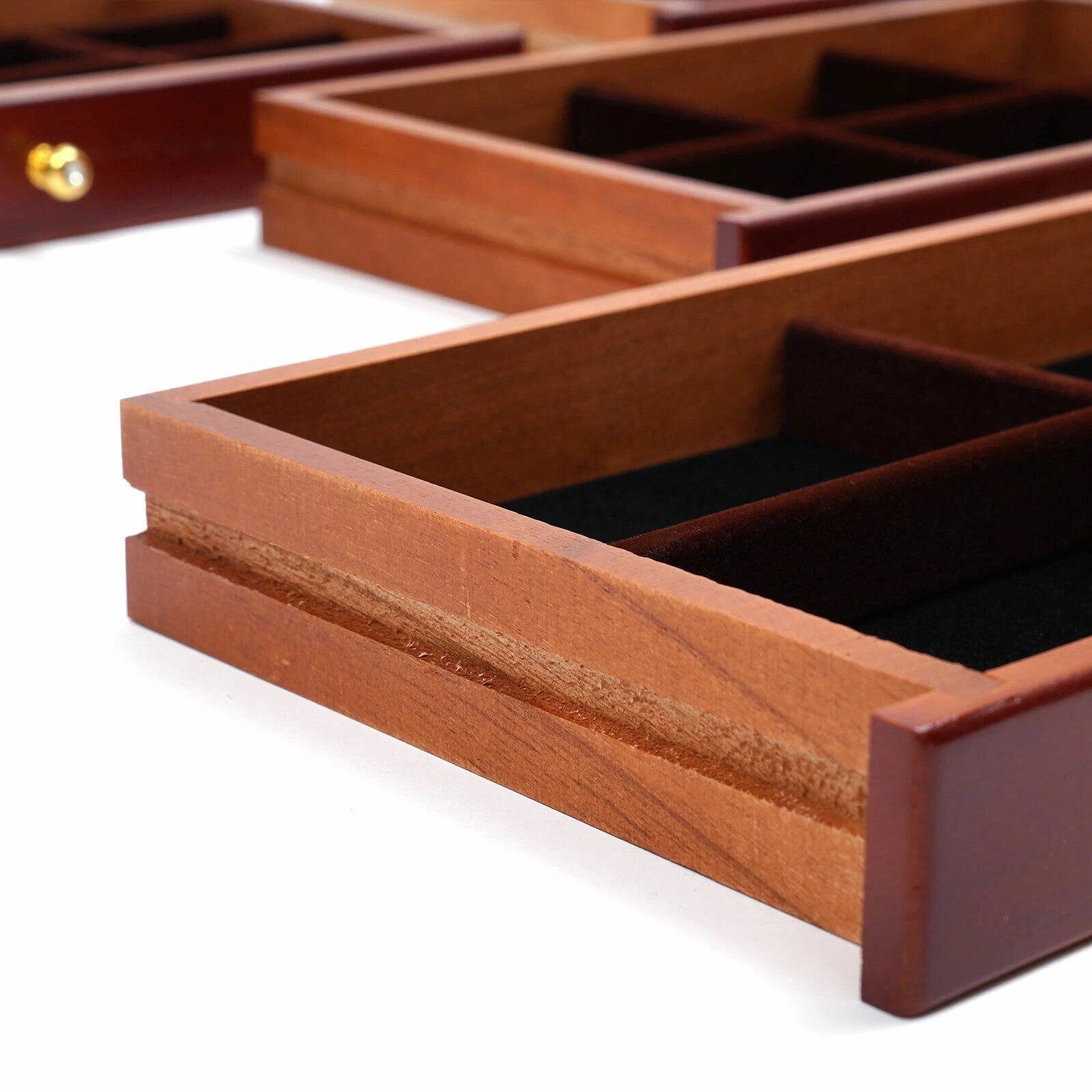 6 Layer Wooden Jewelry Storage Box Organizer Large Capacity Watch Display Box | eBay
