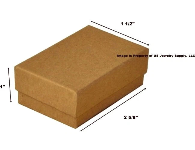 Kraft Brown Cotton Fill Jewelry Gift Boxes Cardboard Supplies Display Packaging | eBay