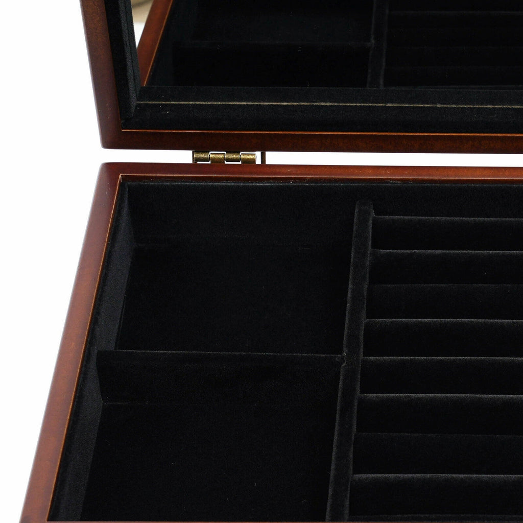 6 Layer Wooden Jewelry Storage Box Organizer Large Capacity Watch Display Box | eBay