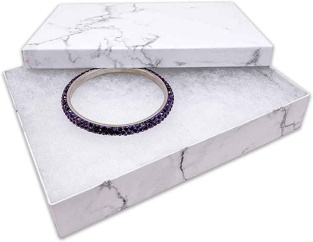 25pc Cardboard Paper JEWELRY GIFT BOX w/ Cotton Padding Insert - Marble 11 Sizes | eBay