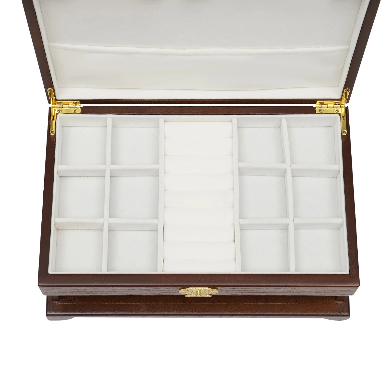 Elegant 3-Layer Jewelry Box with Pull-Out Drawer for Organized Storage | eBay