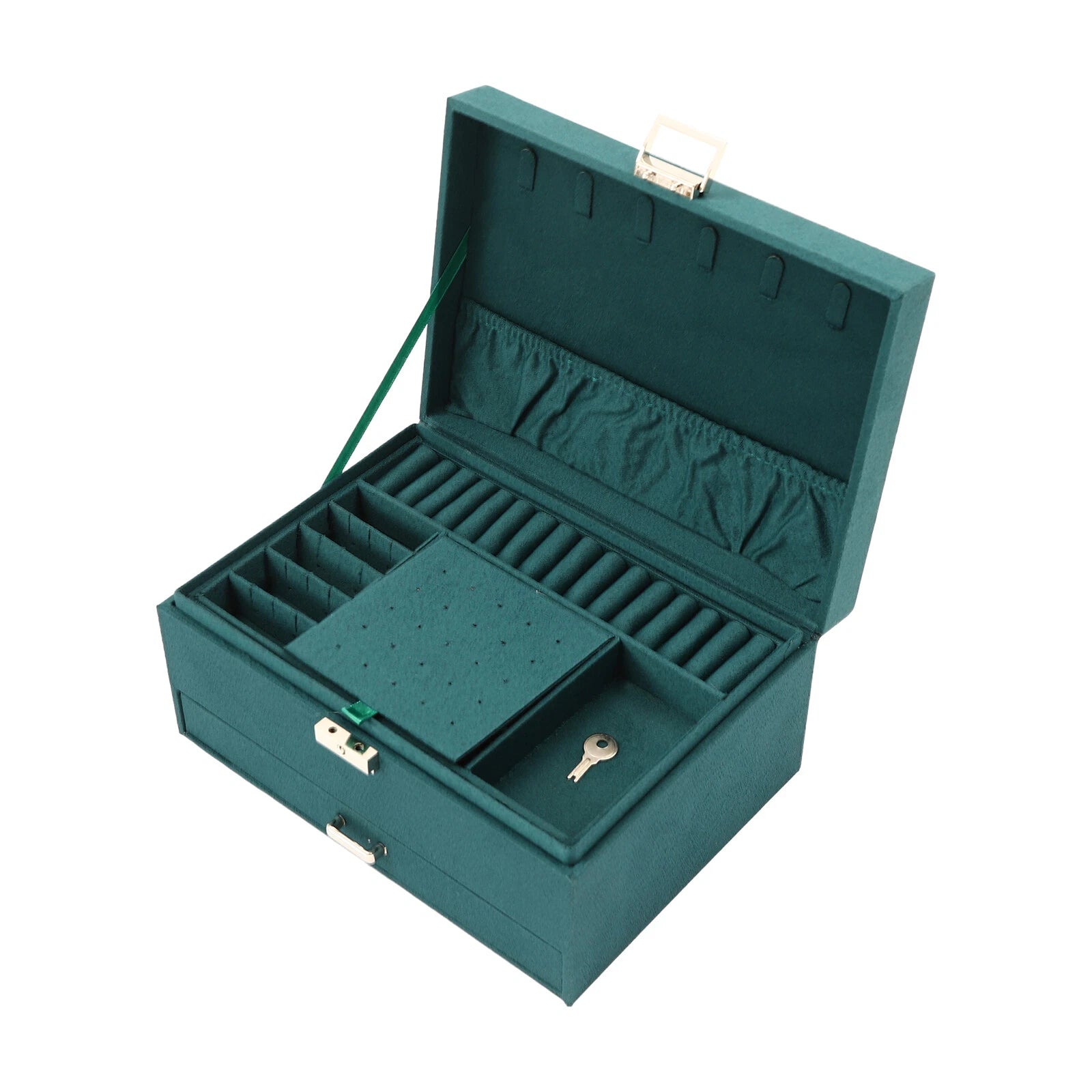 3-Layer Large Jewellery Boxes Storage Case Drawer Cabinet Necklace Organizer | eBay