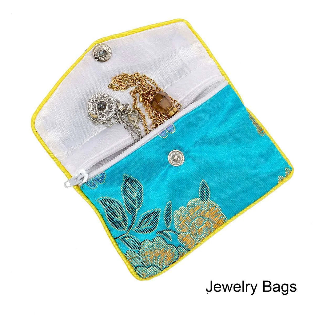12Pcs Fancy Silk Chinese Jewelry Storage Purse Pouches Zipper Gift Bags Pouch US | eBay
