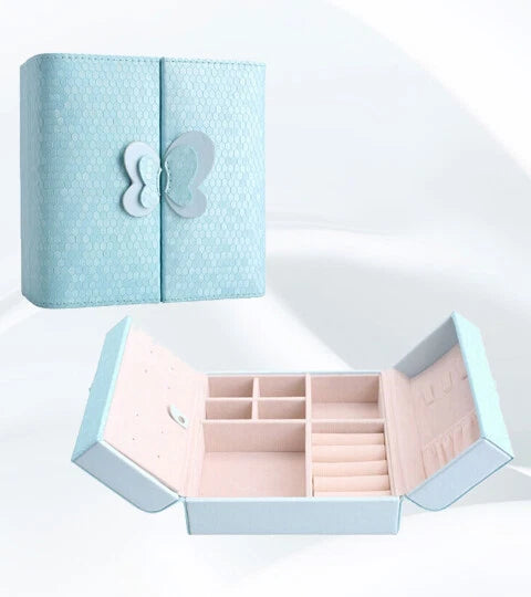 Jewelry Box Jewelry Storage Blue Magnetic Clasp | eBay