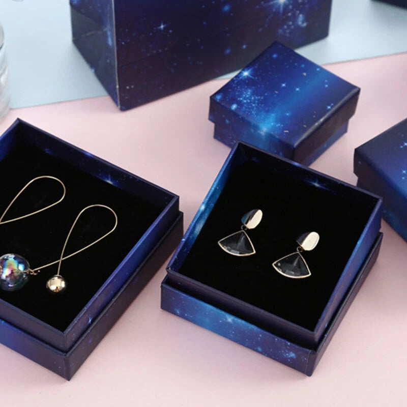5PCS Dark Blue Star Jewelry storage Box 8Sizes Earring Necklace Ring Organizers | eBay
