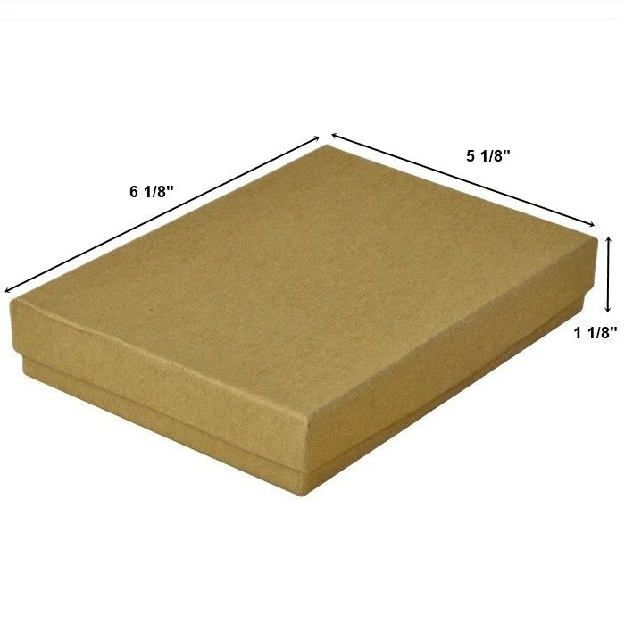 Kraft Brown Cotton Fill Jewelry Gift Boxes Cardboard Supplies Display Packaging | eBay