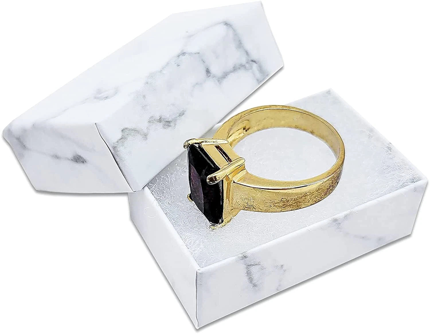 25pc Cardboard Paper JEWELRY GIFT BOX w/ Cotton Padding Insert - Marble 11 Sizes | eBay
