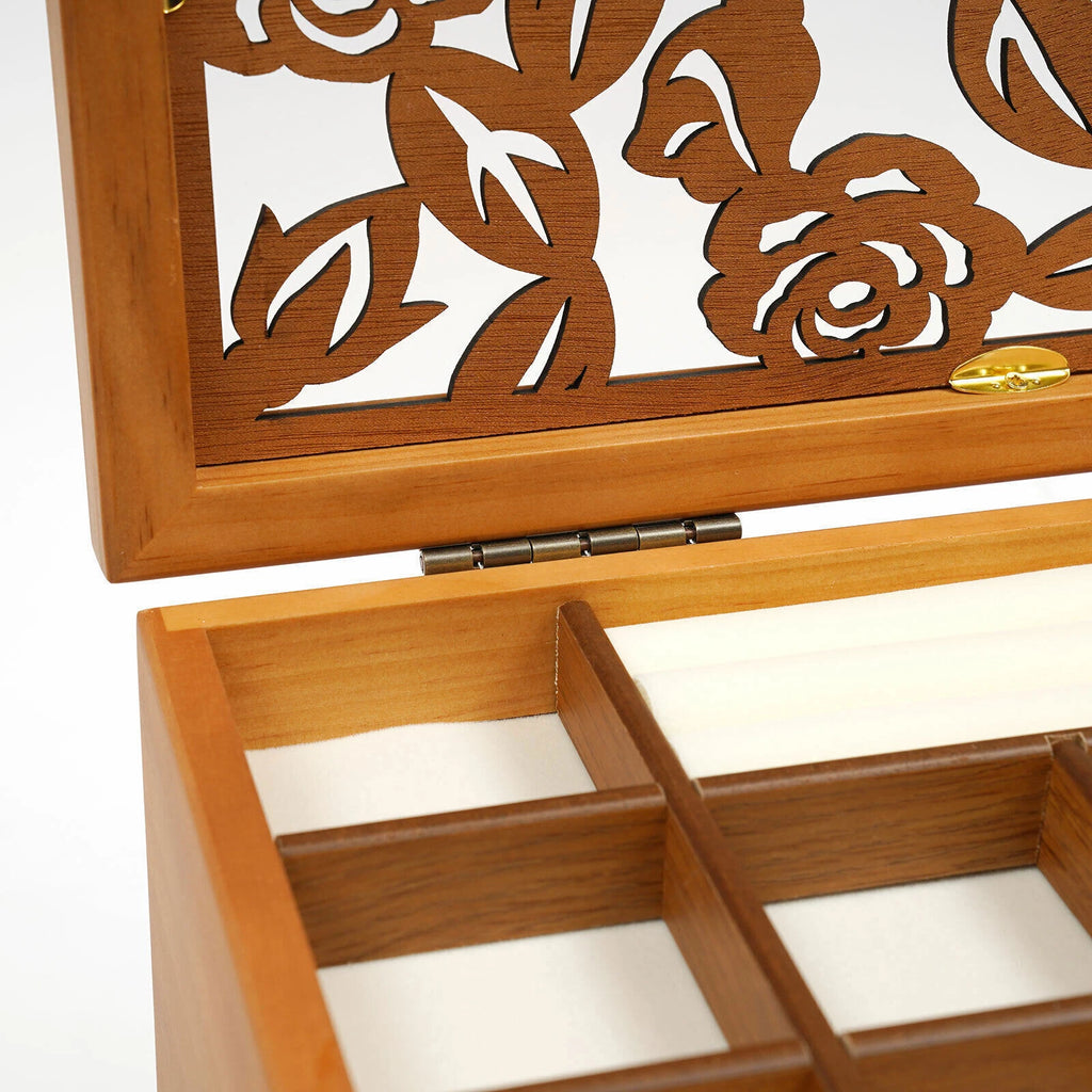 6 Layer Wooden Jewelry Storage Box Organizer Large Capacity Watch Display Box | eBay