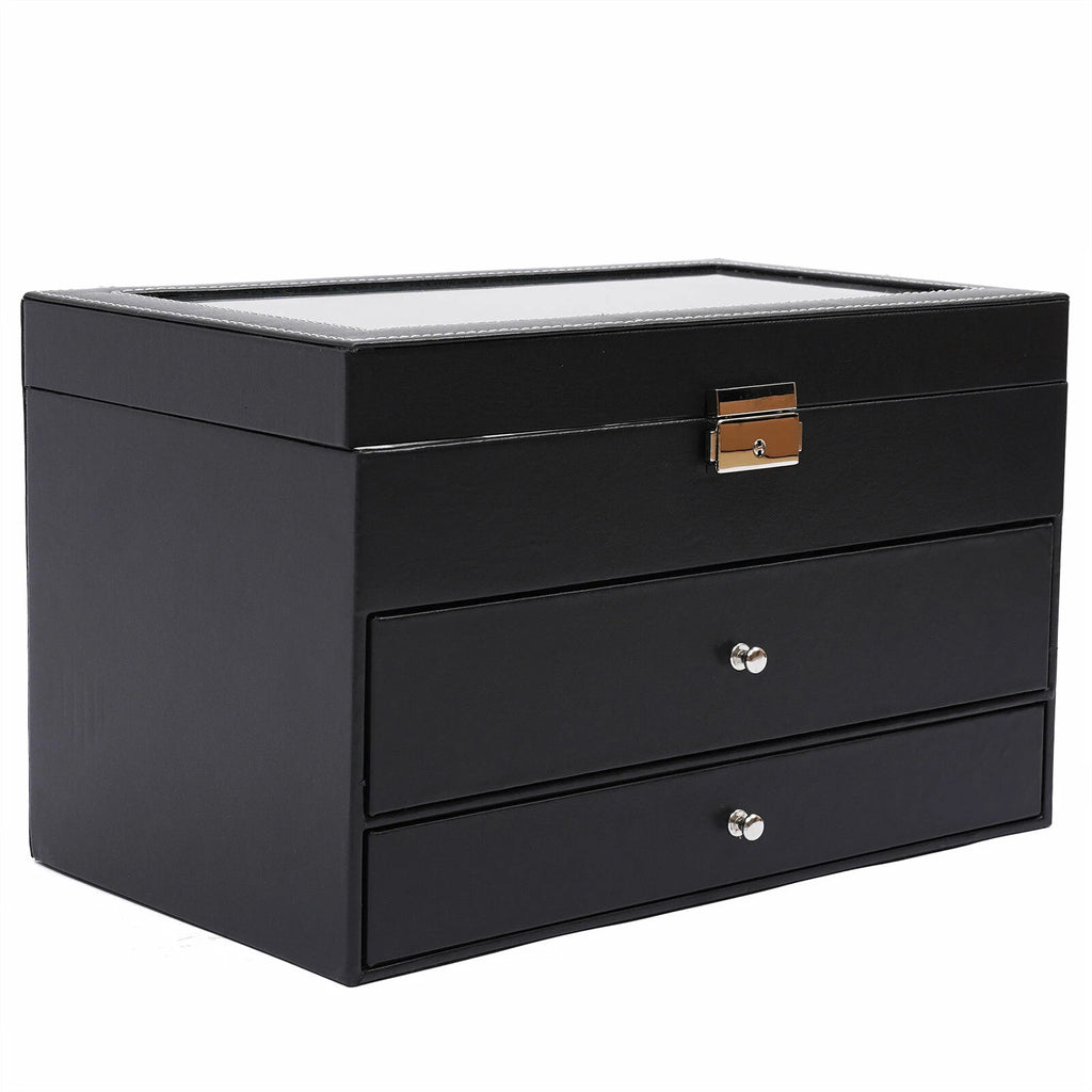 3 Layers Jewelry Storage Box 25 Slots Watch Sunglasses Organizer Display Case | eBay