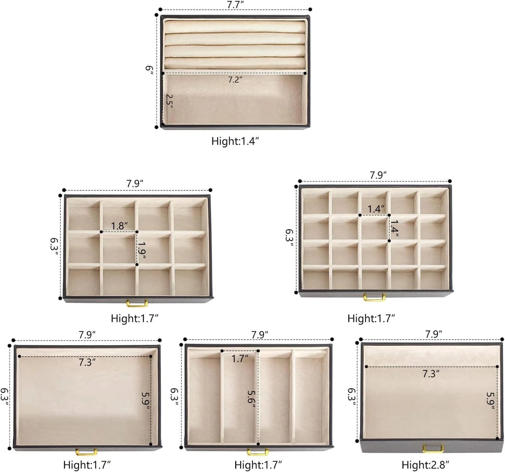 Jewelry Box Organizer Functional Lockable Leather Jewelry Storage Case | eBay