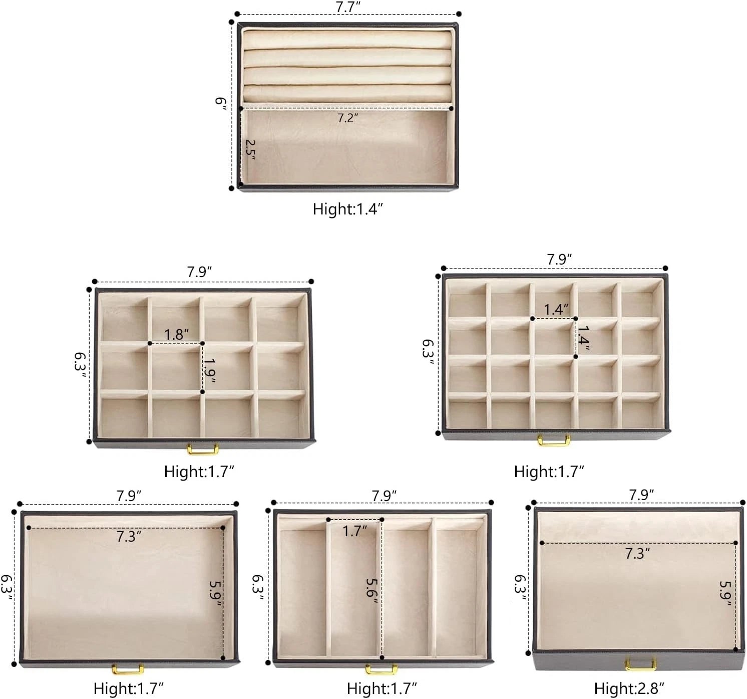 Jewelry Box Organizer Functional Lockable Leather Jewelry Storage Case | eBay