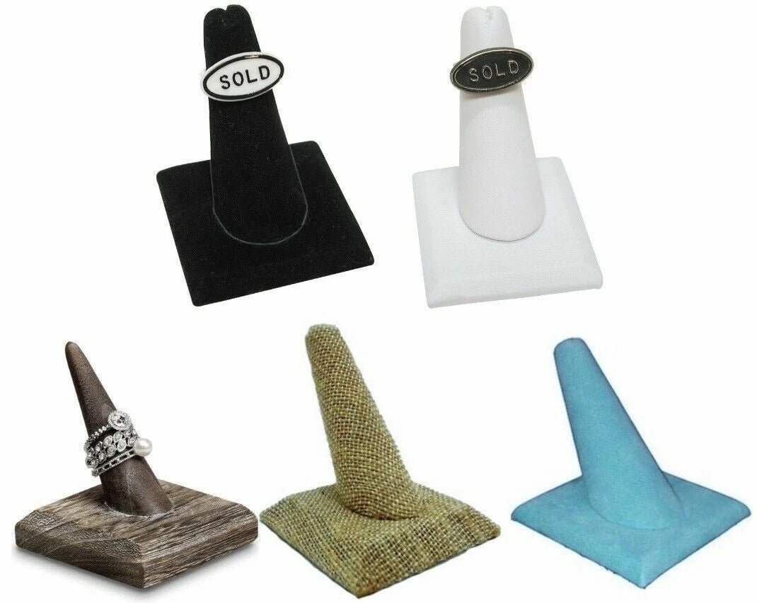 Countertop Finger Shaped Ring Display Stand Showcase Square Base Ring Stand | eBay