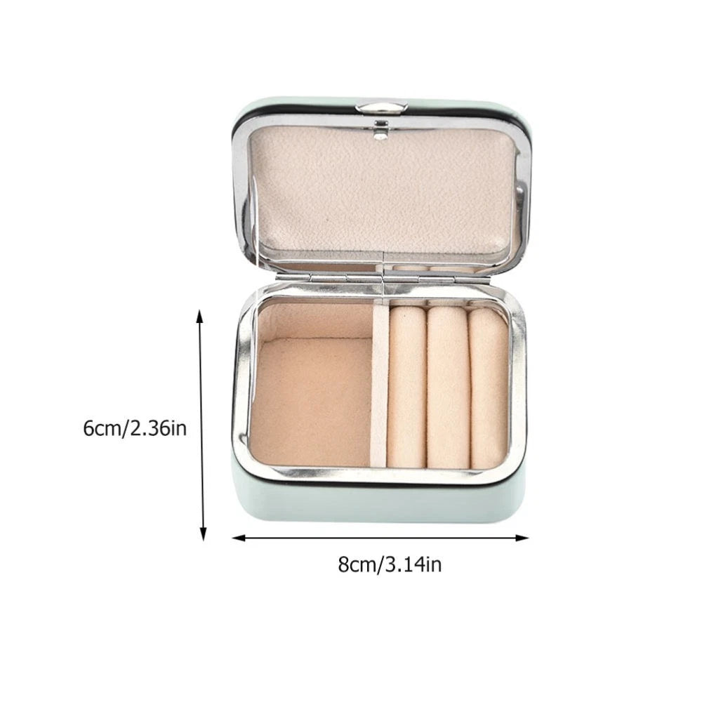 Portable Jewelry Box PU Necklace Rings Organizer Home Dresser Organizer | eBay