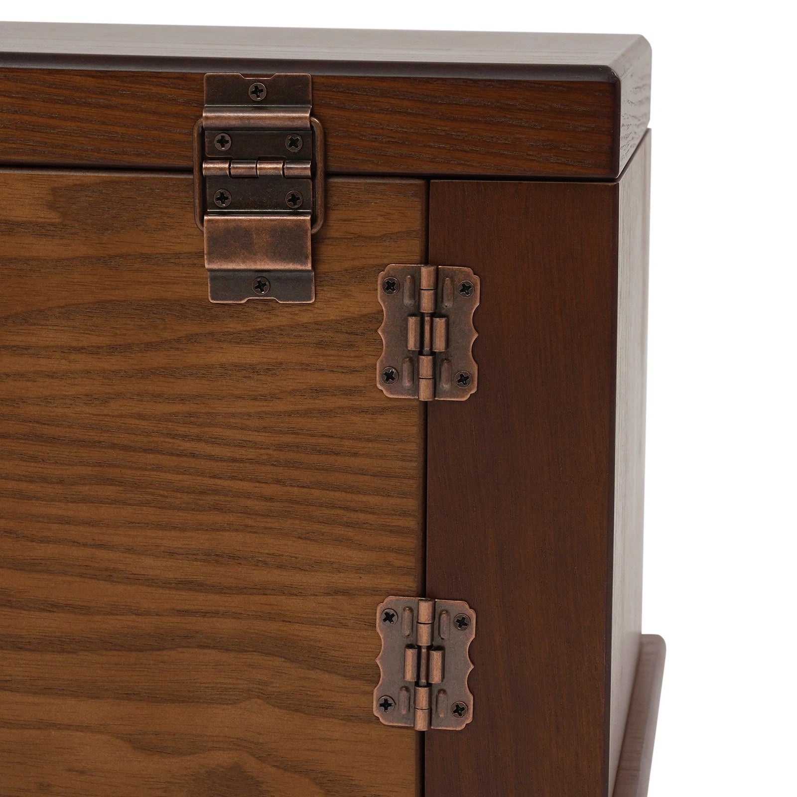 4 Tier Retro Lockable Jewelry Box Solid Wood Earrings Necklace Storage Organizer | eBay