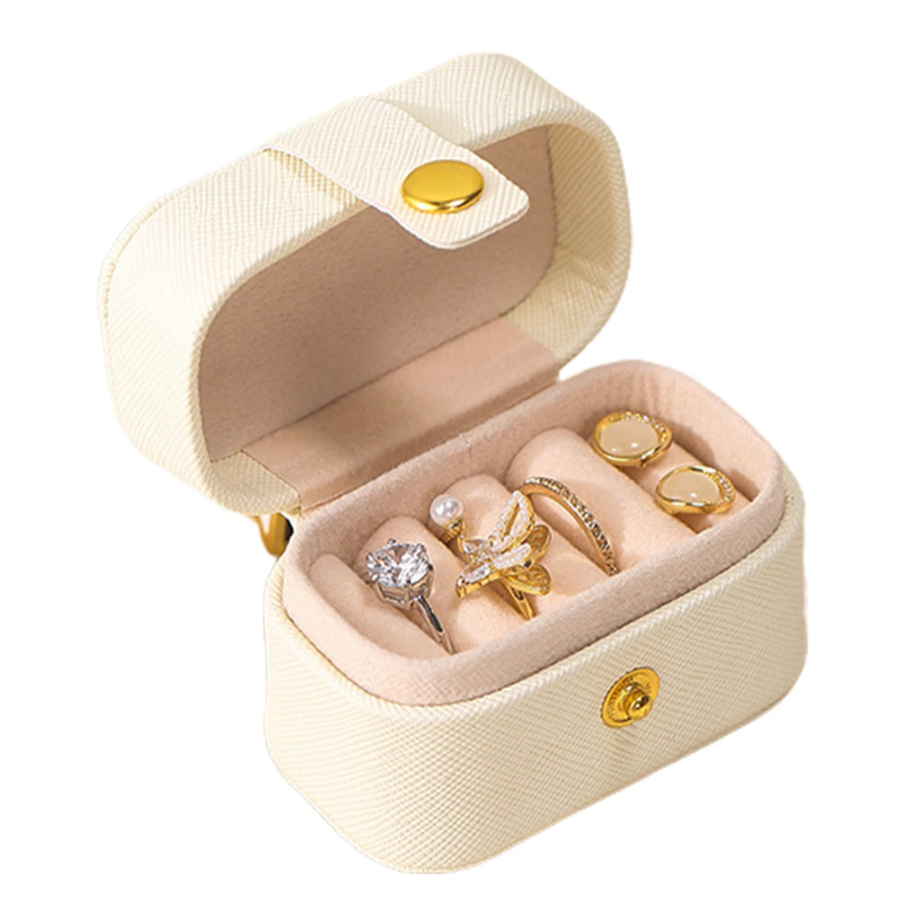 Travel Jewelry Box Portable Organizer Display Storage Mini PU Leather Rings Case | eBay
