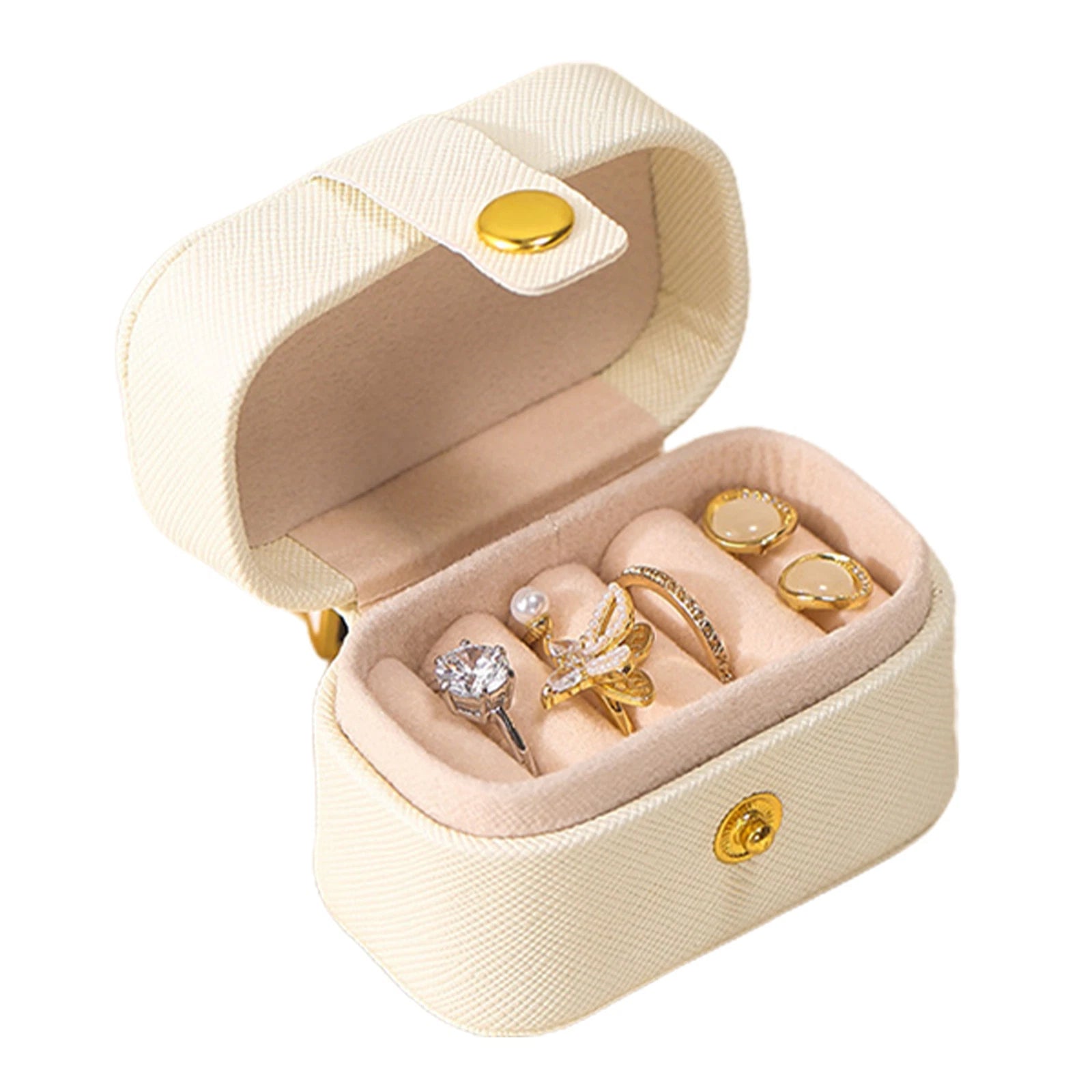 Travel Jewelry Box Portable Organizer Display Storage Mini PU Leather Rings Case | eBay