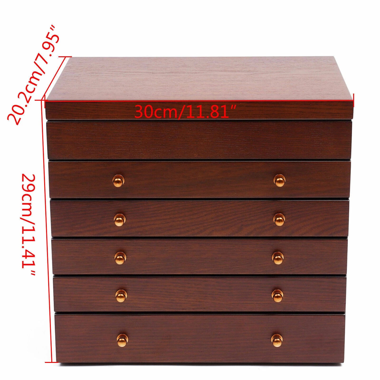 6 Layer Wooden Jewelry Storage Box Organizer Large Capacity Watch Display Box | eBay