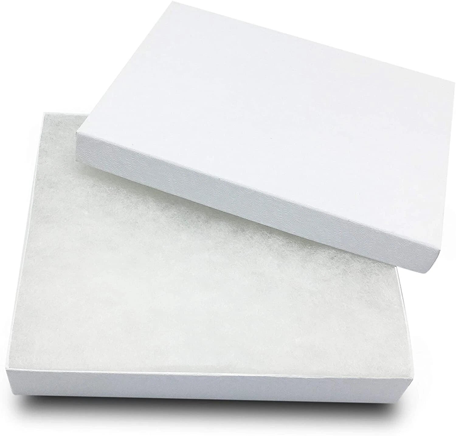 100pc Cardboard Paper JEWELRY GIFT BOX Cotton Padding Insert White Swirl 11 Size | eBay