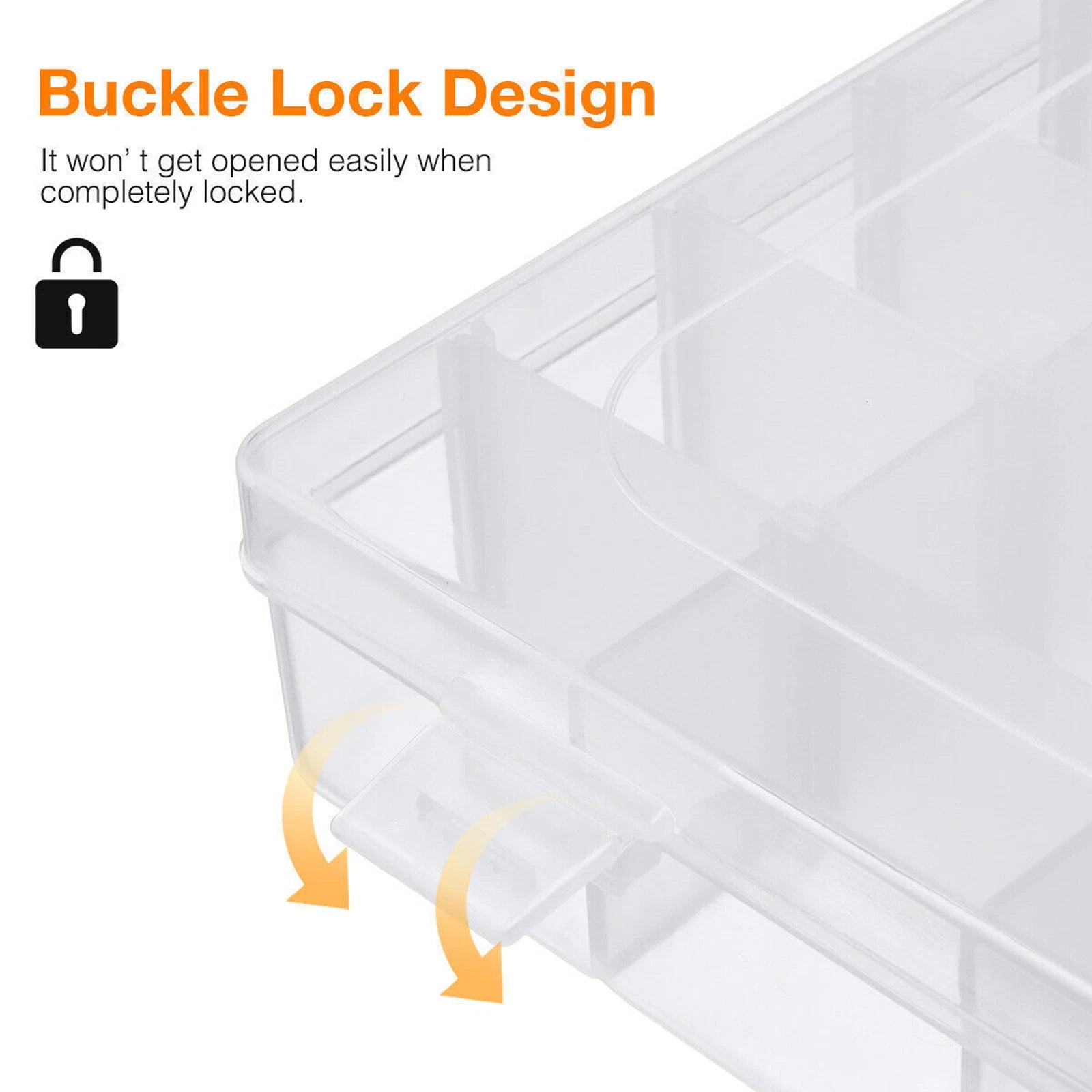 36 Grids 4 Pack Clear Plastic Organizer Box Craft Storage Compartment Container | eBay