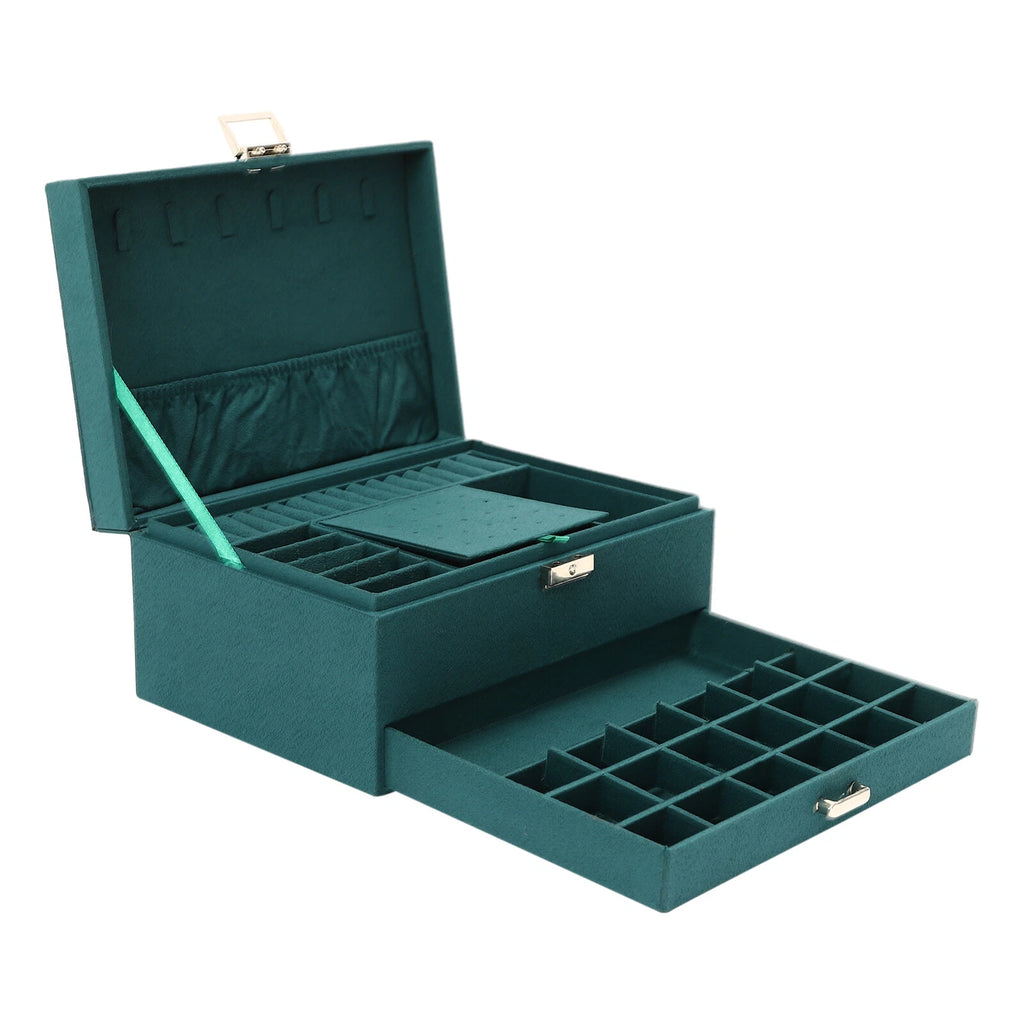 3-Layer Large Jewellery Boxes Storage Case Drawer Cabinet Necklace Organizer | eBay