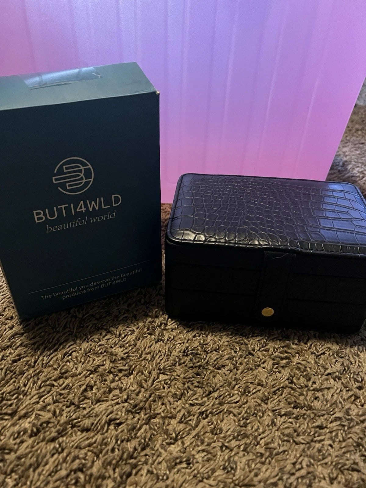 BUTI4WLD Black Leather Jewelry Box | eBay