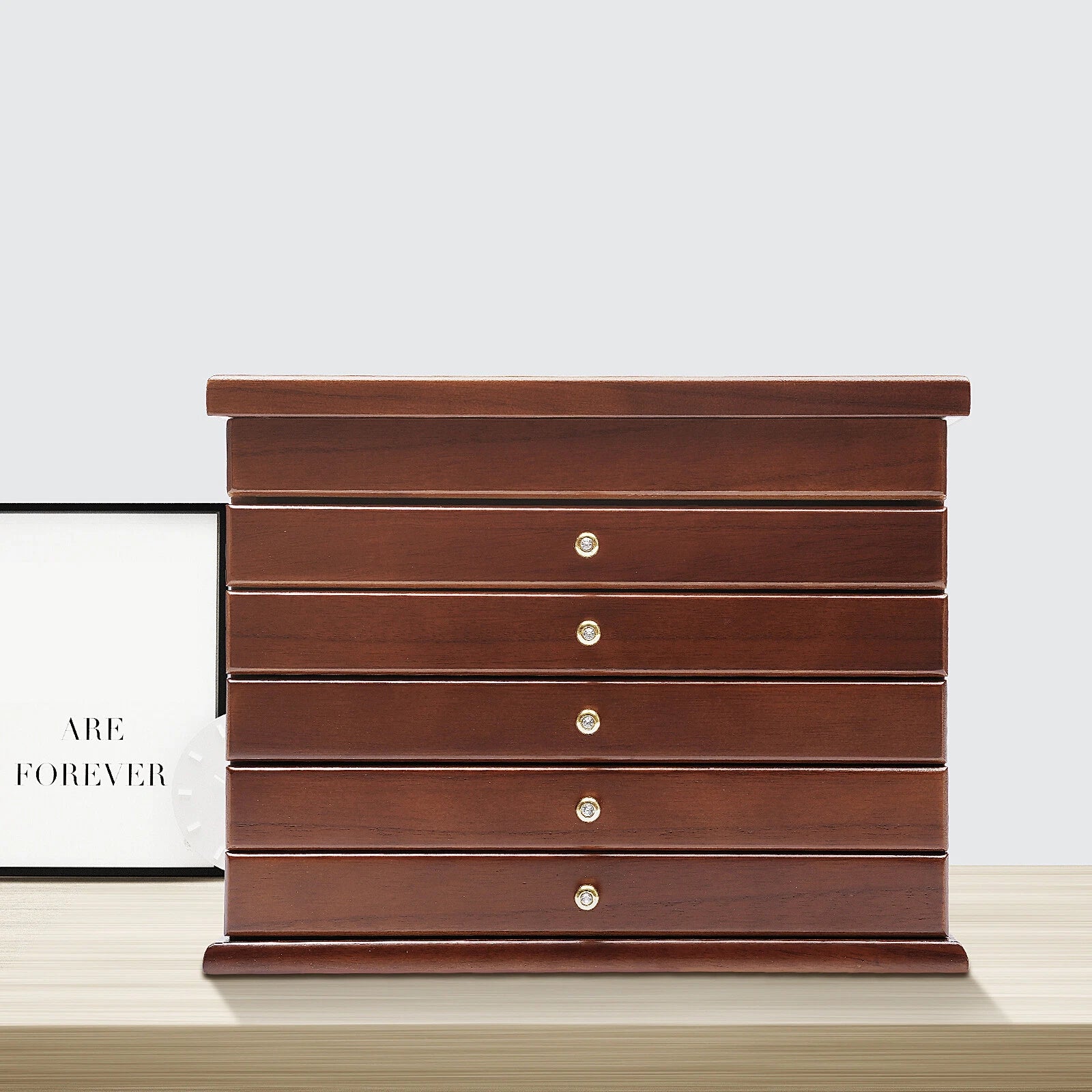 Jewelry Cabinet Storage Box Gift Chest Armoire Organizer W/ 6 Layers Drawer New | eBay