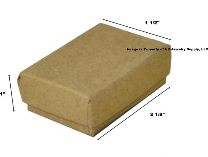Kraft Brown Cotton Fill Jewelry Gift Boxes Cardboard Supplies Display Packaging | eBay