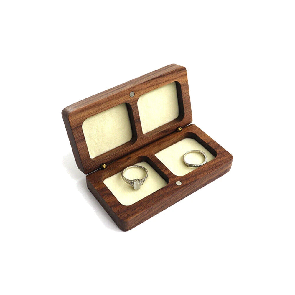 Engagement Ring Box for Proposal Engagement wooden for Double or Single RIng. | eBay