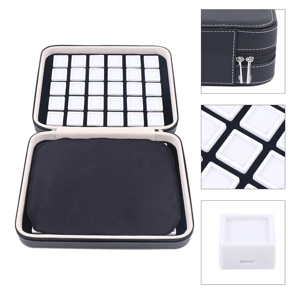 60 Grids Luxury Diamond Gemstone Gems Organizer Display Box,Jewelry Storage Box | eBay