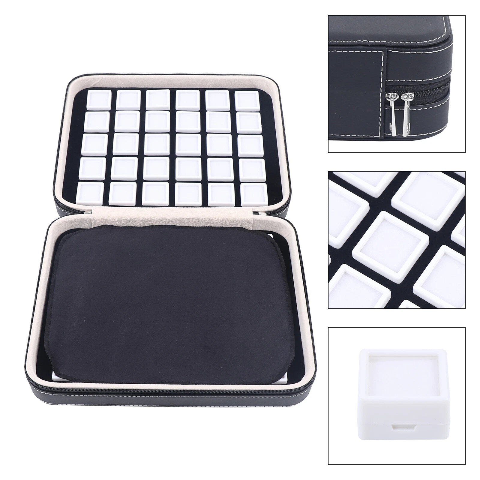 60 Grids Luxury Diamond Gemstone Gems Organizer Display Box,Jewelry Storage Box | eBay