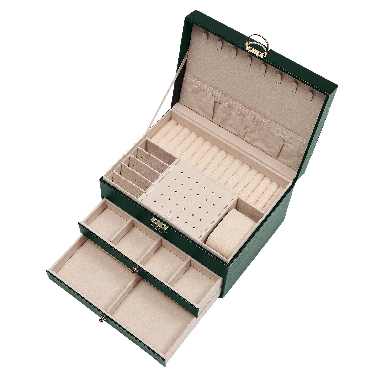 3 Tiers Modern Watch Box Display Jewelry Case Storage Accessory Organizer W/Key | eBay