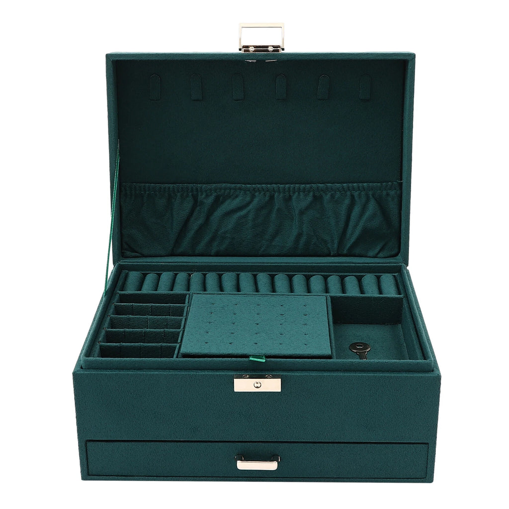 Portable 3 Layer Jewelry Box Organizer Storage Jewellery Ornaments Travel Case | eBay