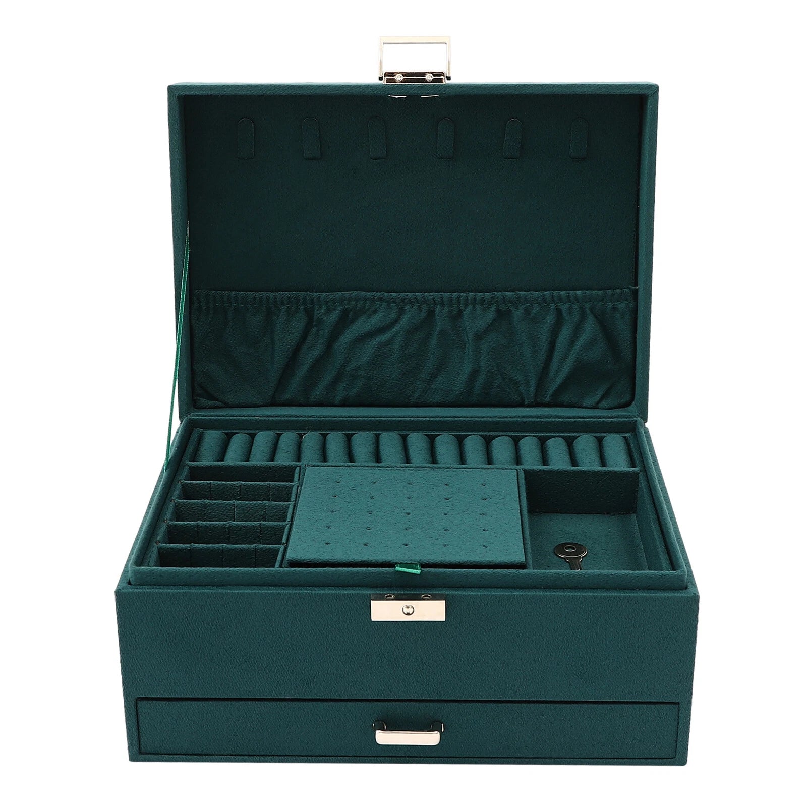 Portable 3 Layer Jewelry Box Organizer Storage Jewellery Ornaments Travel Case | eBay