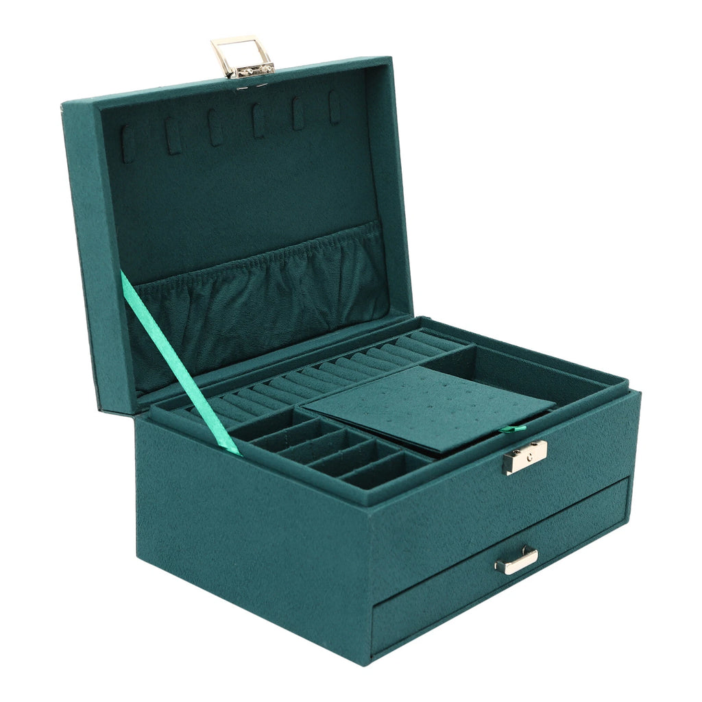 3-Layer Large Jewelry Storage Case Jewelry Box Organizer for Women Girls+Drawers | eBay