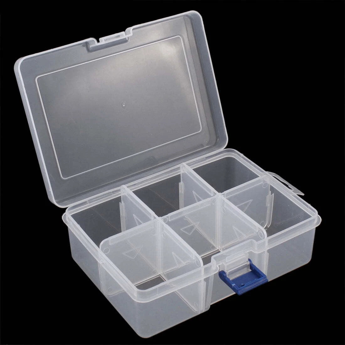 Jewelry Plastic 6 Slots Storage Case Box Organizer Container Holder Clear | eBay