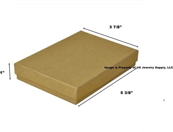 Kraft Brown Cotton Fill Jewelry Gift Boxes Cardboard Supplies Display Packaging | eBay