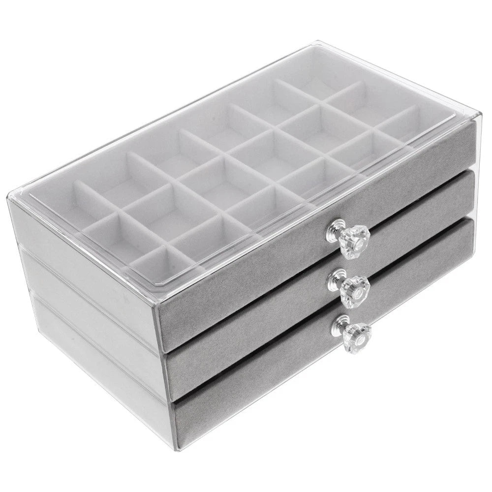Three-layer Jewelry Storage Box Miss Drawer Jewellery Organiser Organizer | eBay