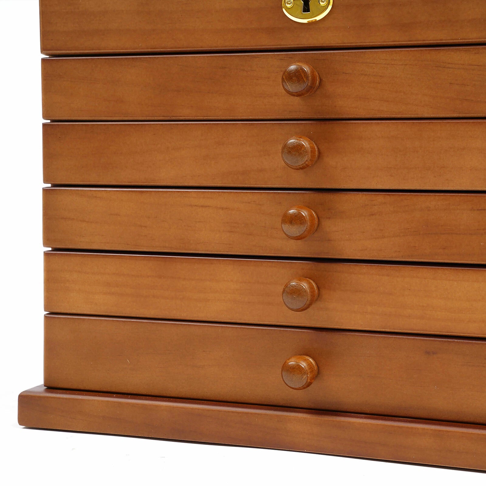 Jewelry Case Jewelry Storage Box 6 Layers Organizer Wooden Large Jewelry Cabinet | eBay
