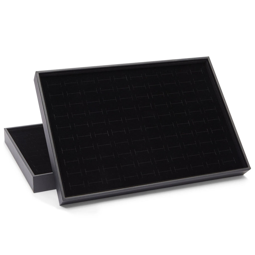 2 Pack Ring Display Tray with Faux Leather Case, 100 Slot Jewelry Organizer Tray | eBay
