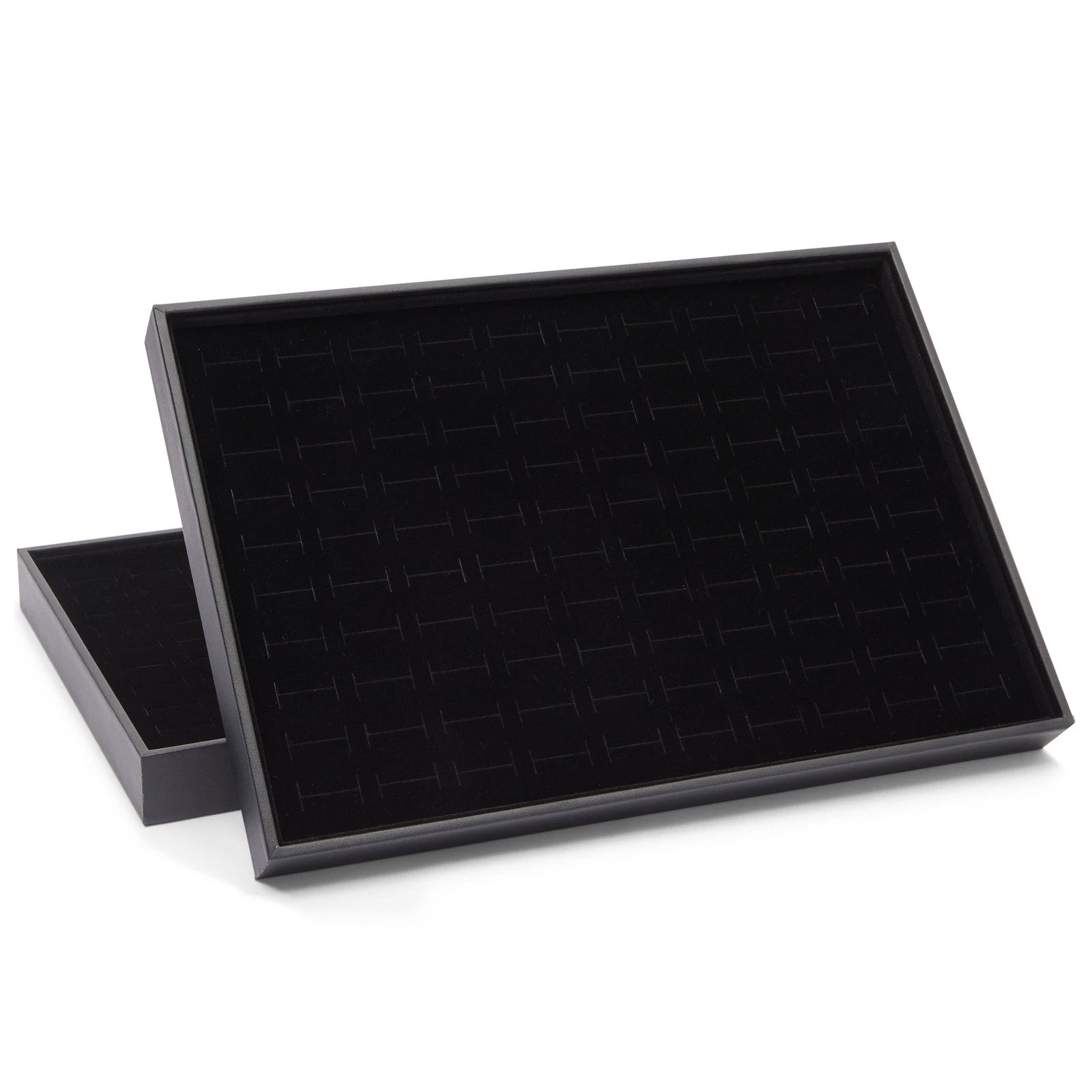 2 Pack Ring Display Tray with Faux Leather Case, 100 Slot Jewelry Organizer Tray | eBay