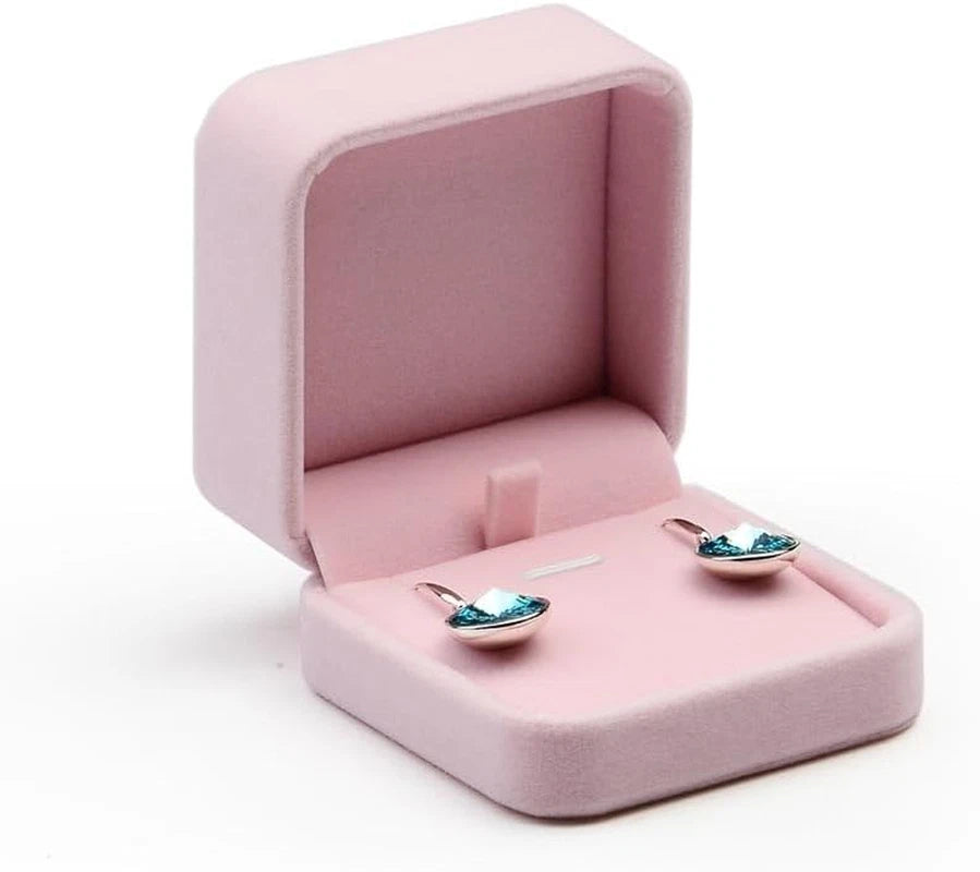 Oirlv Premium Velvet Earring Gift Box Pink Jewelry Storage Case Showcase Display | eBay