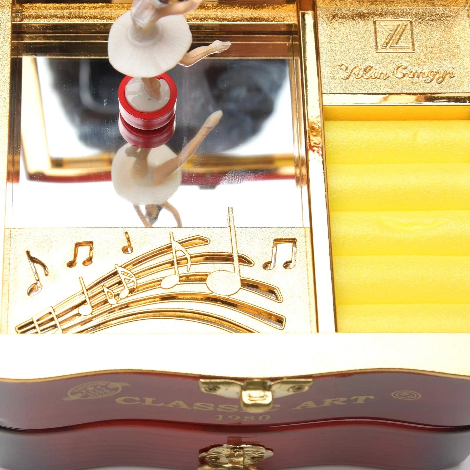 Music Jewellery Box with Rotating Ballerina Dancer Necklace Ring Storage, Mirror | eBay