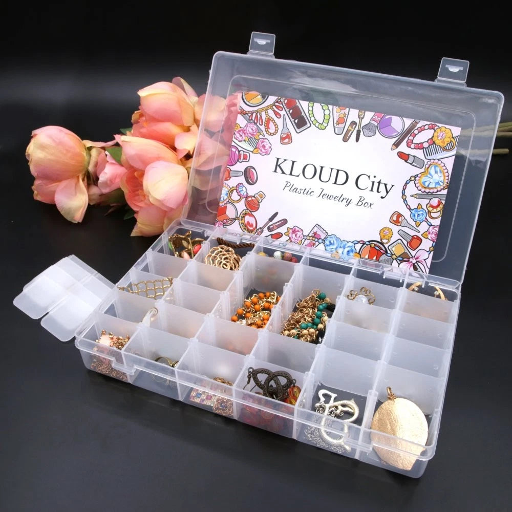 Jewelry Box Organizer Storage Container with Adjustable Dividers 36 Grids | eBay