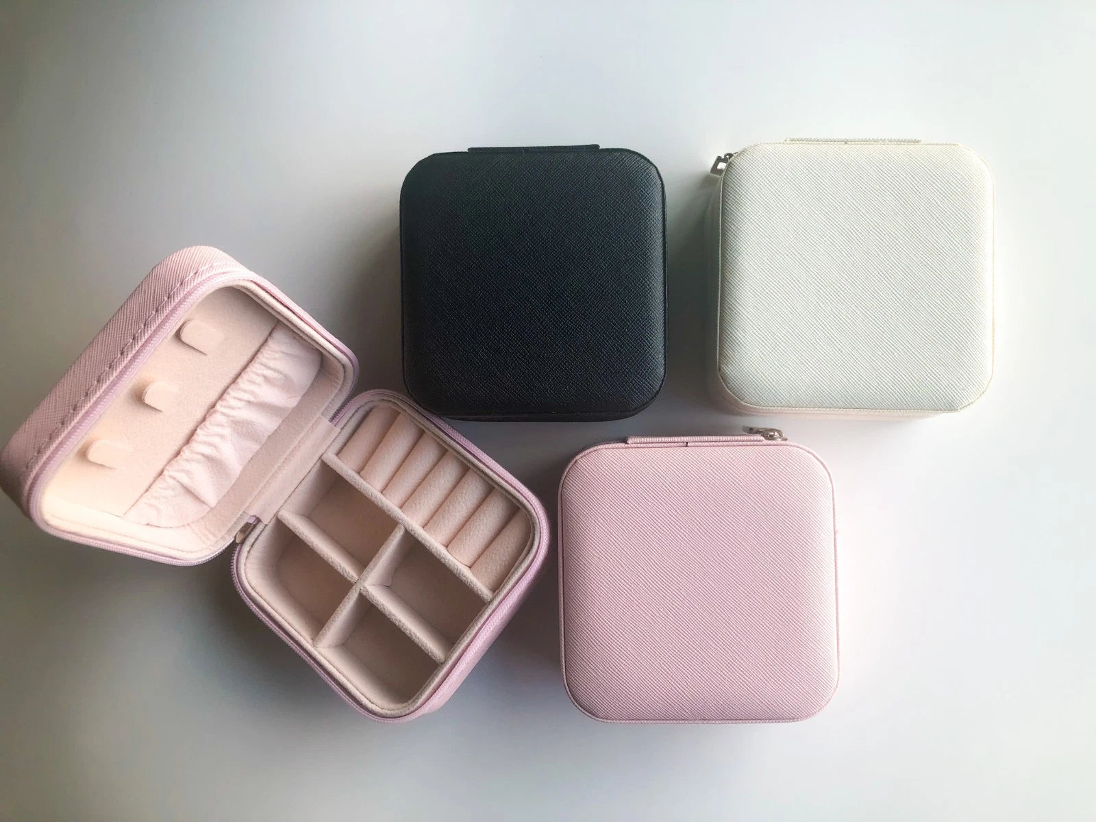 NEW Ring Leather Jewelry Travel Case Box Organizer Holder Storage Earring Case | eBay