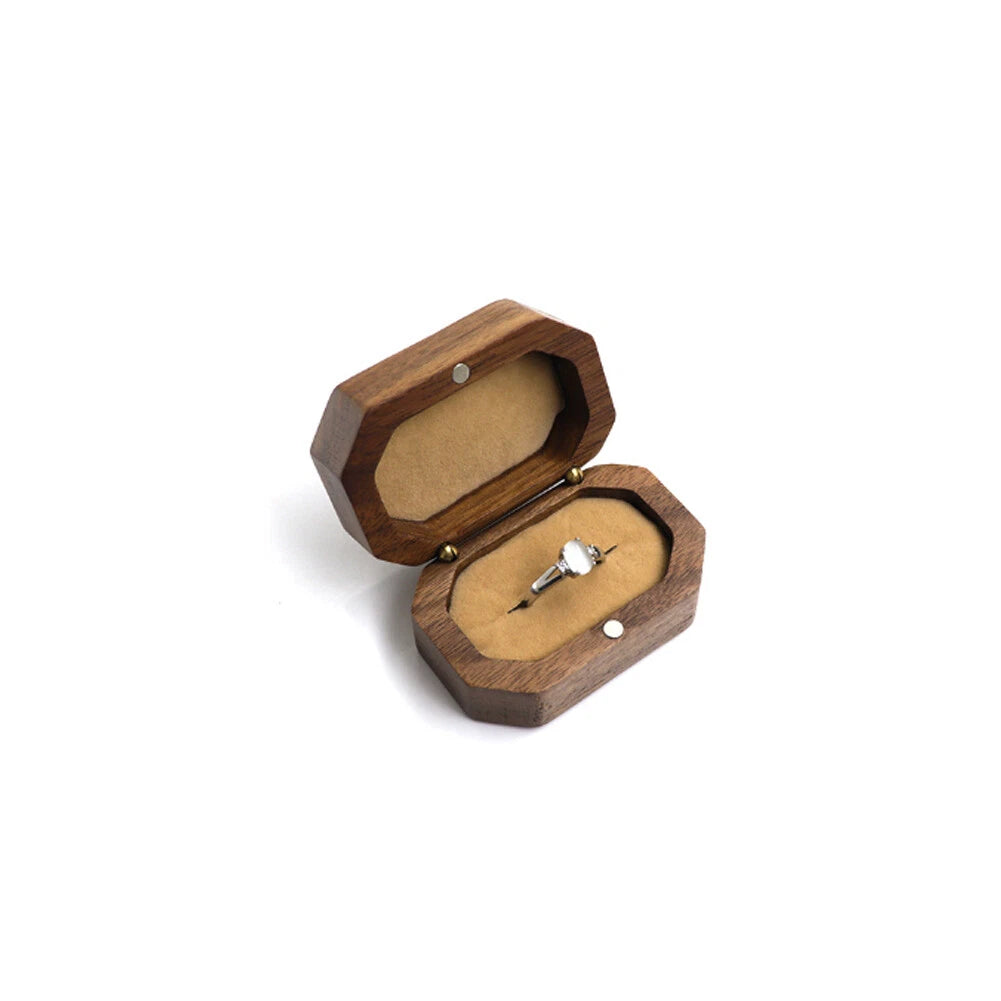 Engagement Ring Box for Proposal Engagement wooden for Double or Single RIng. | eBay