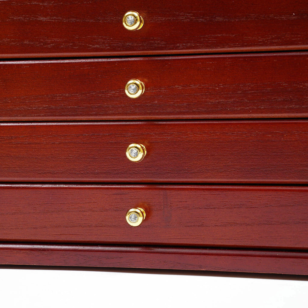 6 Layer Wooden Jewelry Storage Box Organizer Large Capacity Watch Display Box | eBay