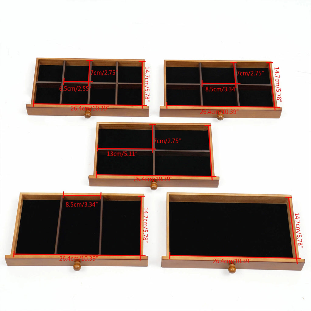 6 Layer Wooden Jewelry Storage Box Organizer Large Capacity Watch Display Box | eBay