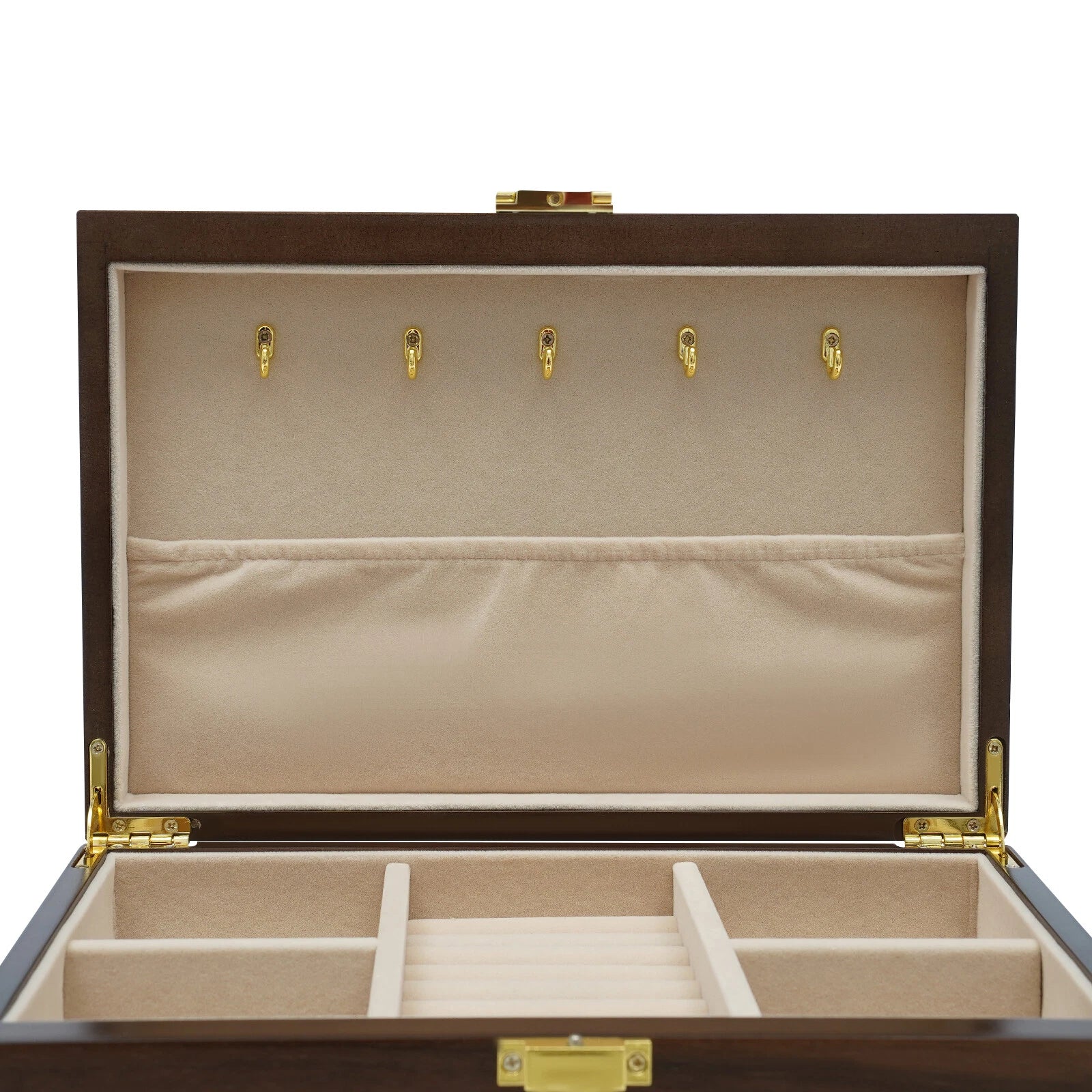 3 Layers Wooden Organizer Jewelry Storage Box with 2 Drawers Cabinet | eBay